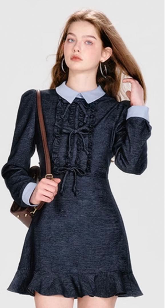 Ria mint cool ribbon one-piece ワンピース