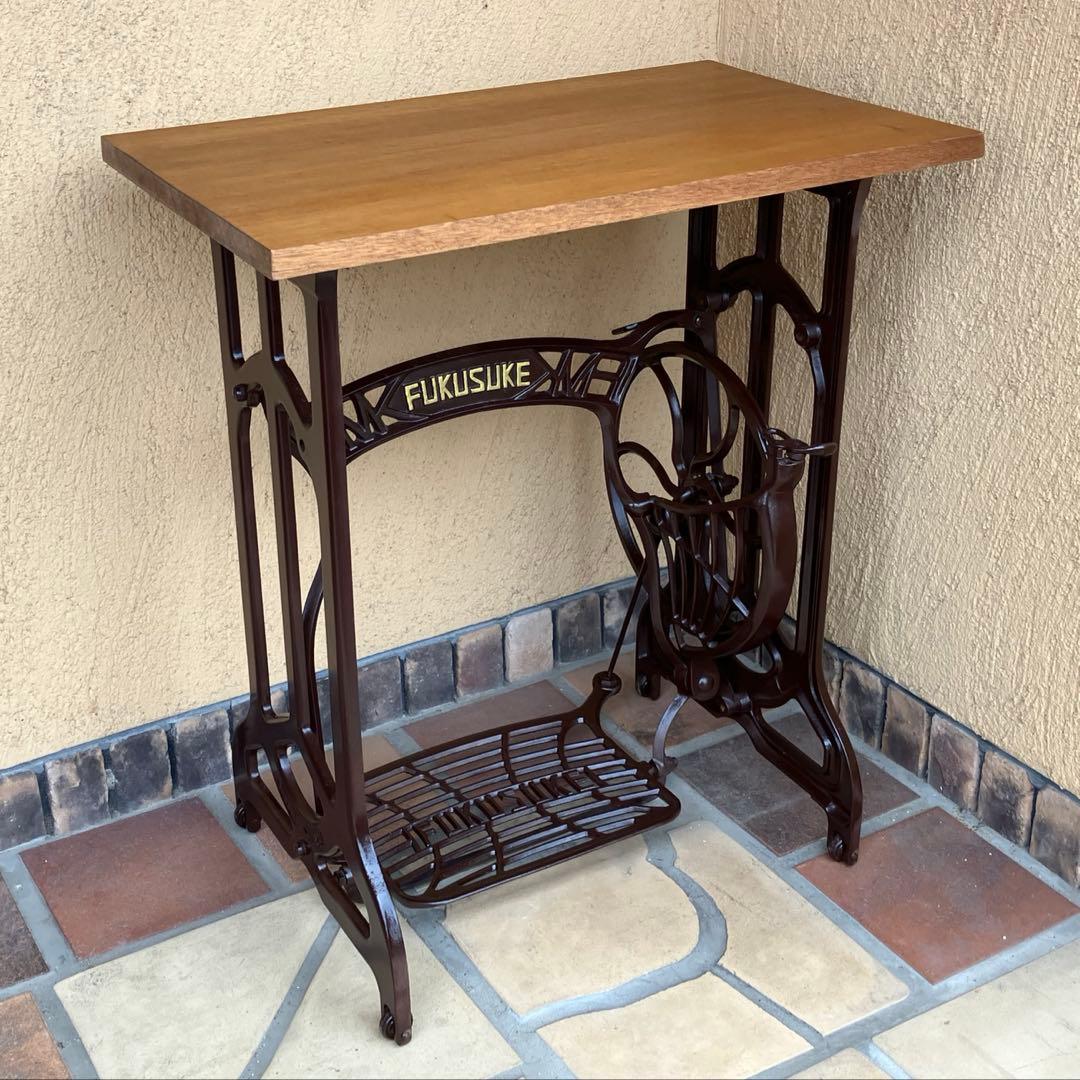 ミシンテーブル 天板はラワン材 FUKUSUKE ヴィンテージテーブル