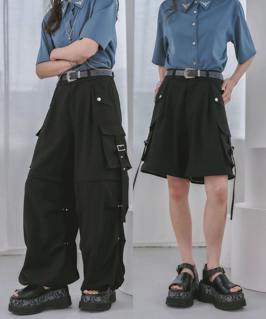 HARE カーゴパンツ ブラック