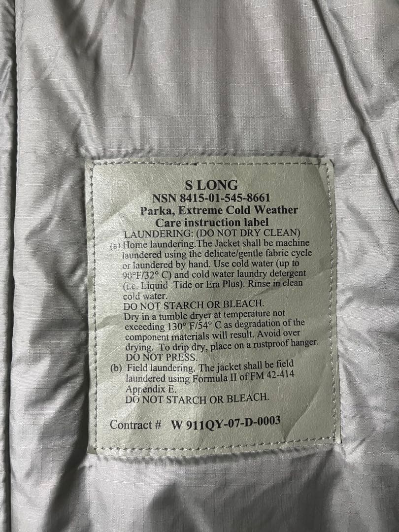 【試着のみ】WILDTHINGS社製 ECWCS GEN3 LEVEL7 S-L