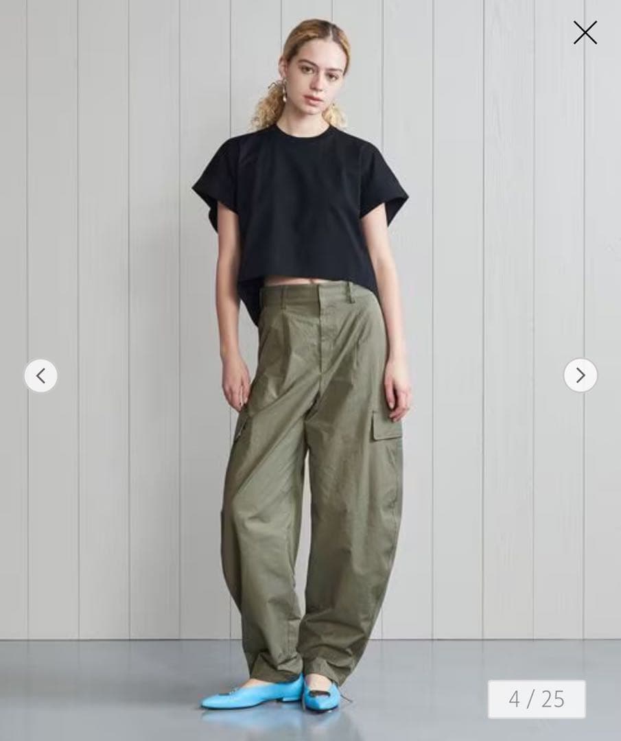 ＜H エイチ＞カーゴパンツ　オリーブグリーン