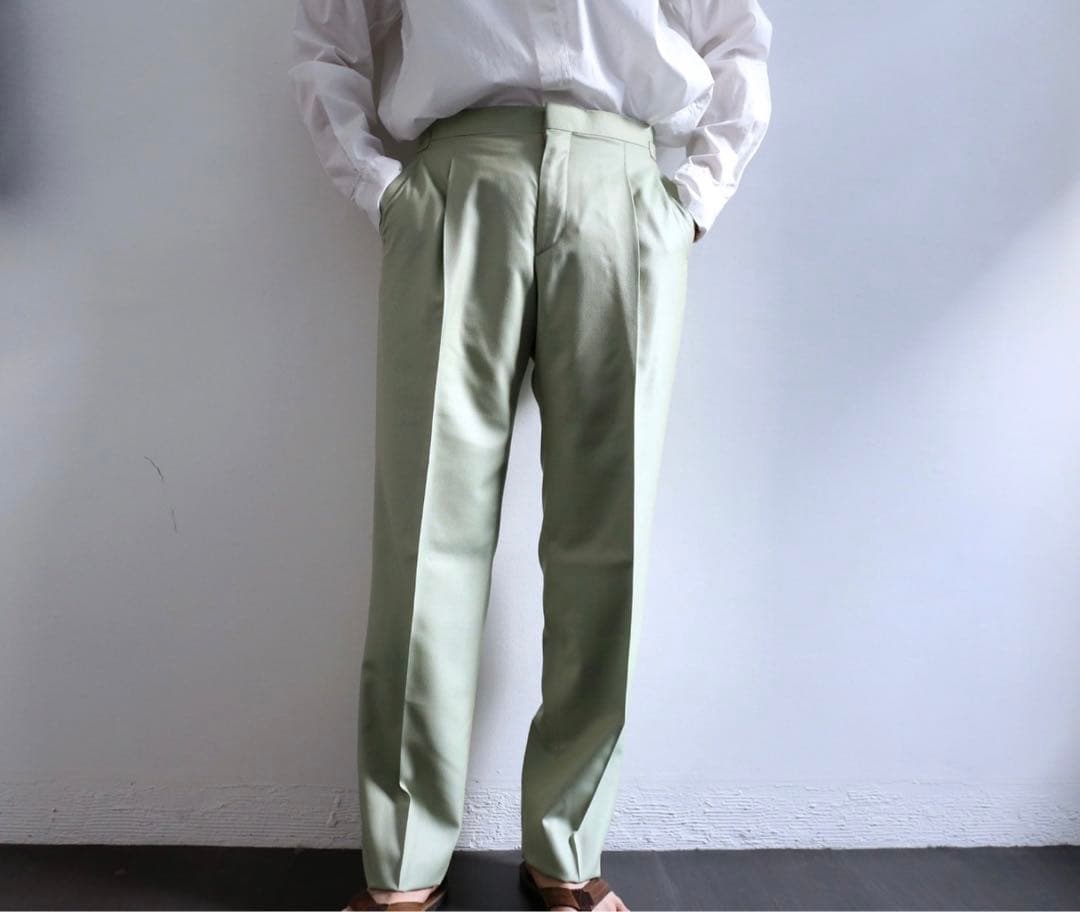 【世界一点・新品未使用】fendart one-tuck wool slacks