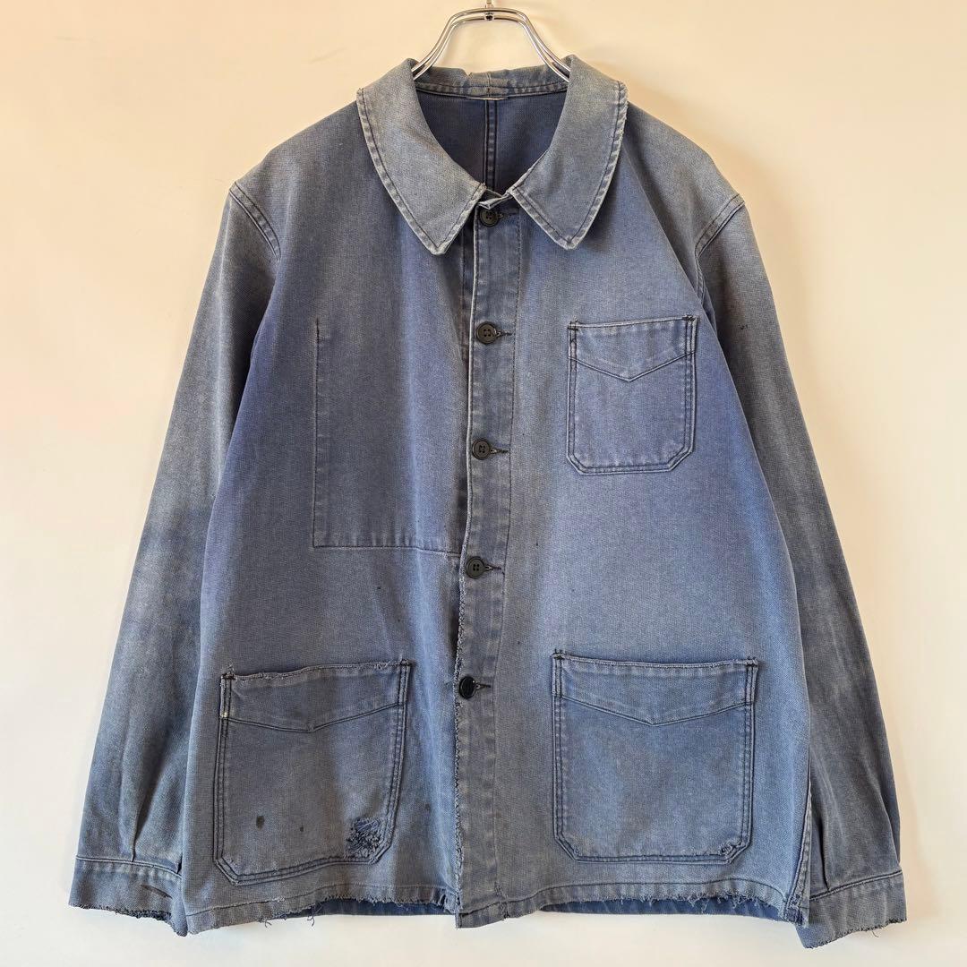 60s ヴィンテージ フレンチ Vポケ カバーオール ユーロ古着 ヨーロッパ