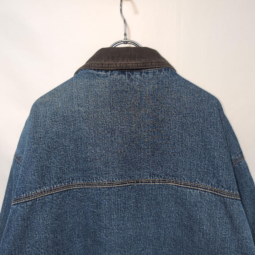 90s old GAP カバーオール 裏地付き 襟コーデュロイ 3本ステッチ