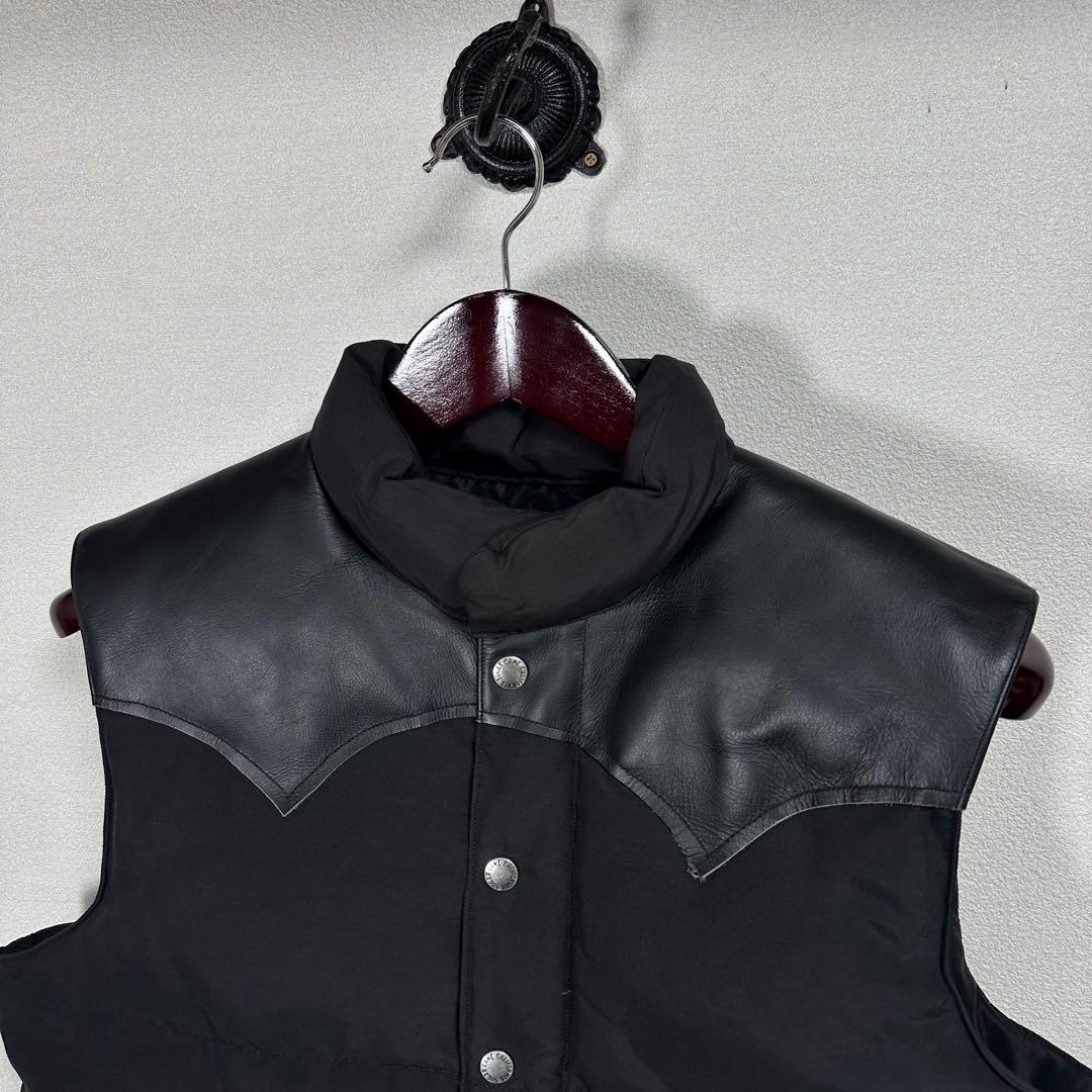 美品 Sugar Cane ダウンベスト L レザーヨーク アメカジ バイカー