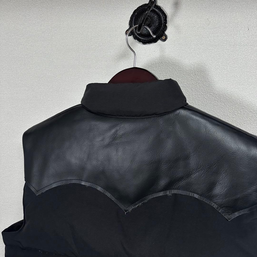 美品 Sugar Cane ダウンベスト L レザーヨーク アメカジ バイカー