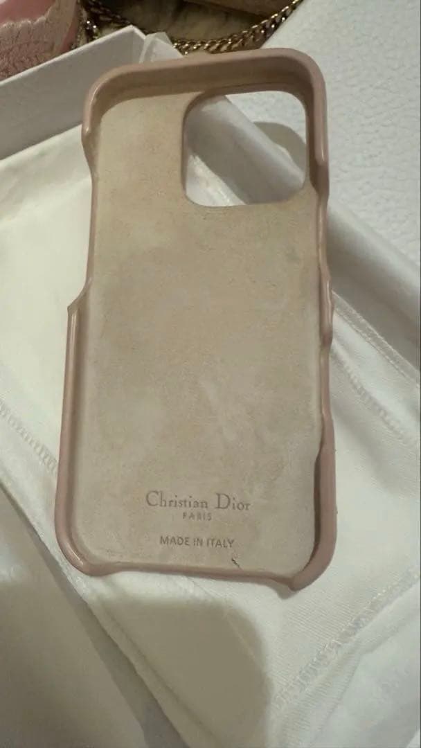 Dior ピンク iPhoneケース ディオール カナージュラムスキン16pro