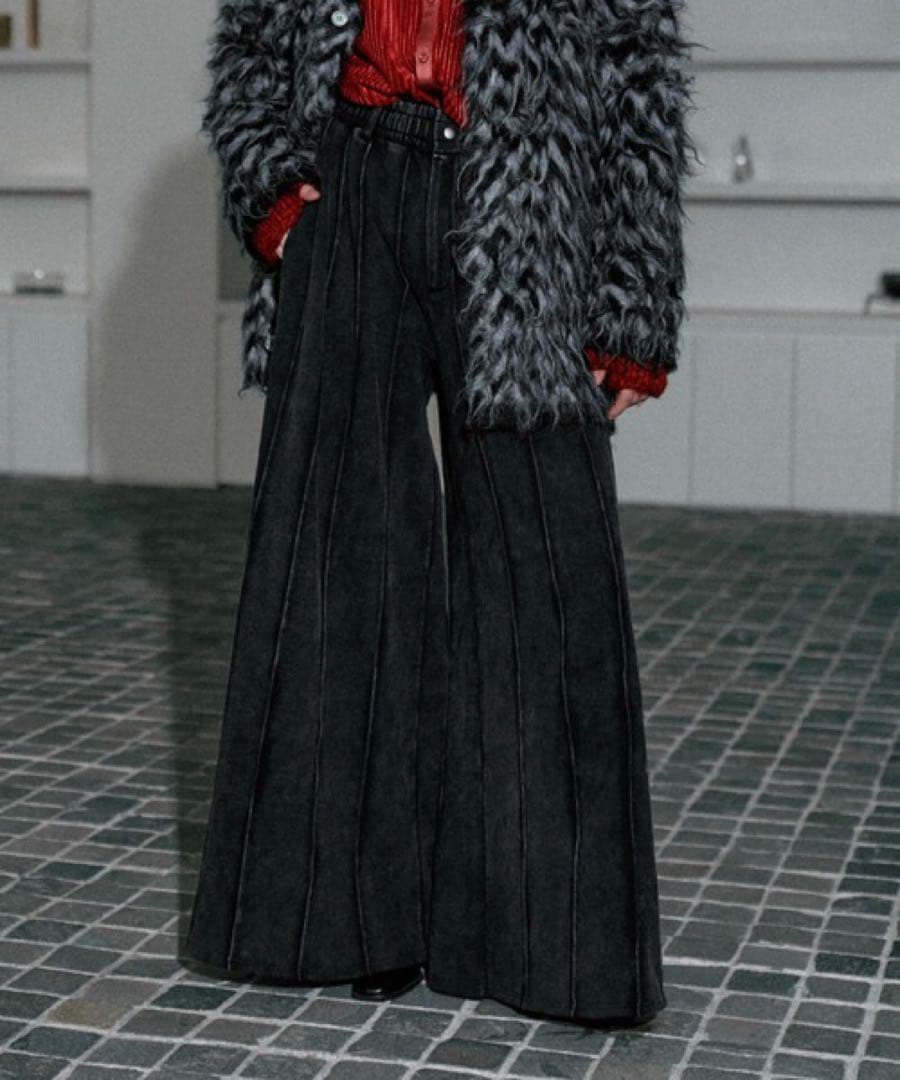 seyto サイズ2 / ヴィンテージライクピンタックバギースウェットパンツ