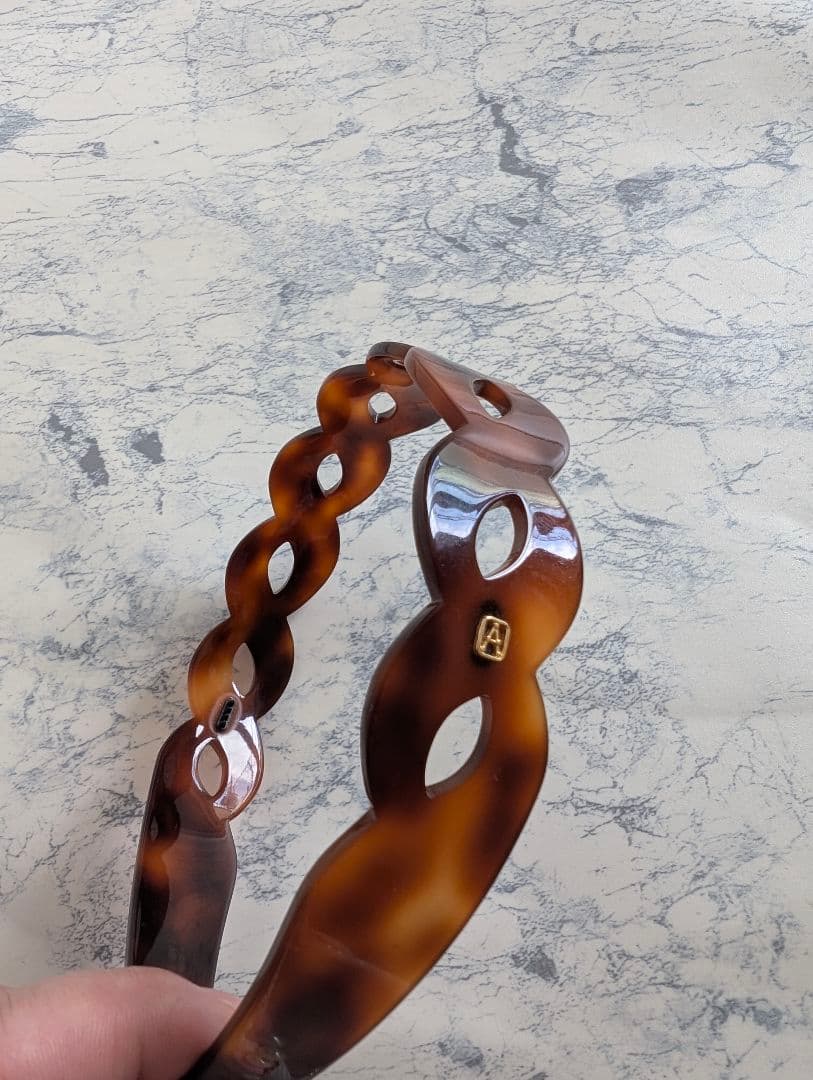 アレクサンドルドゥパリ　カチューシャ　べっ甲　ブラウン　ヘアバンド