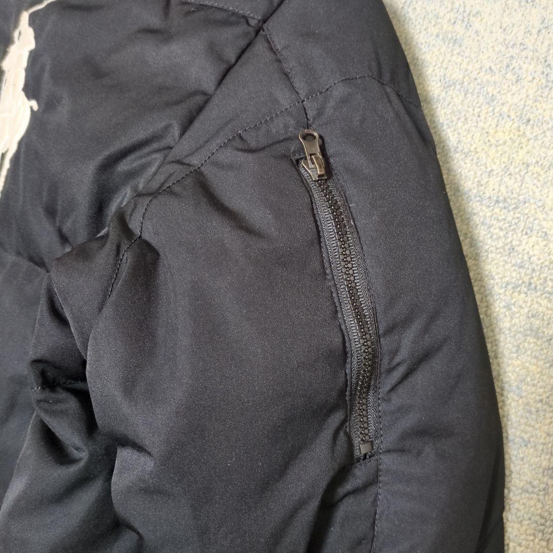 ラルフローレン ビックポニー刺繍 ダウンジャケット フーディ 黒 L14-16