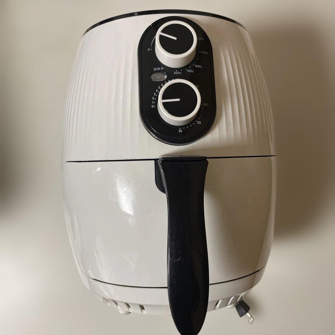 ◆中古品◆ホワイト 電気フライヤー 2つの温度設定　13-624