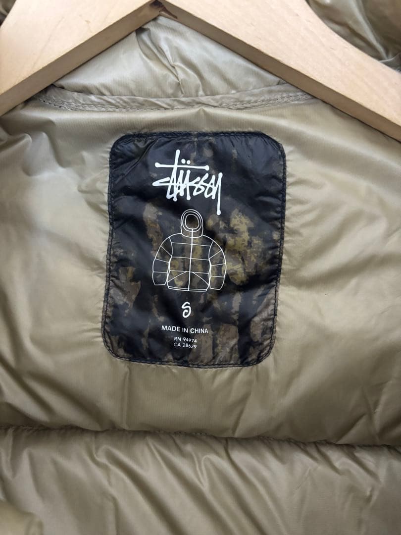 ジャケット・アウター STUSSY DOWN PARKA MICRO RIPSTOP Camo S