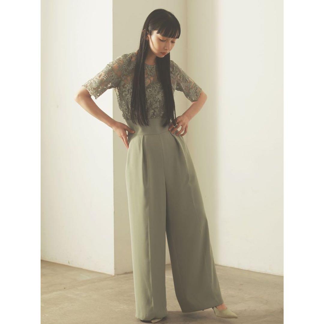 専用　LAGUNAMOON ladyオーバーレースワイドパンツドレス　ミント