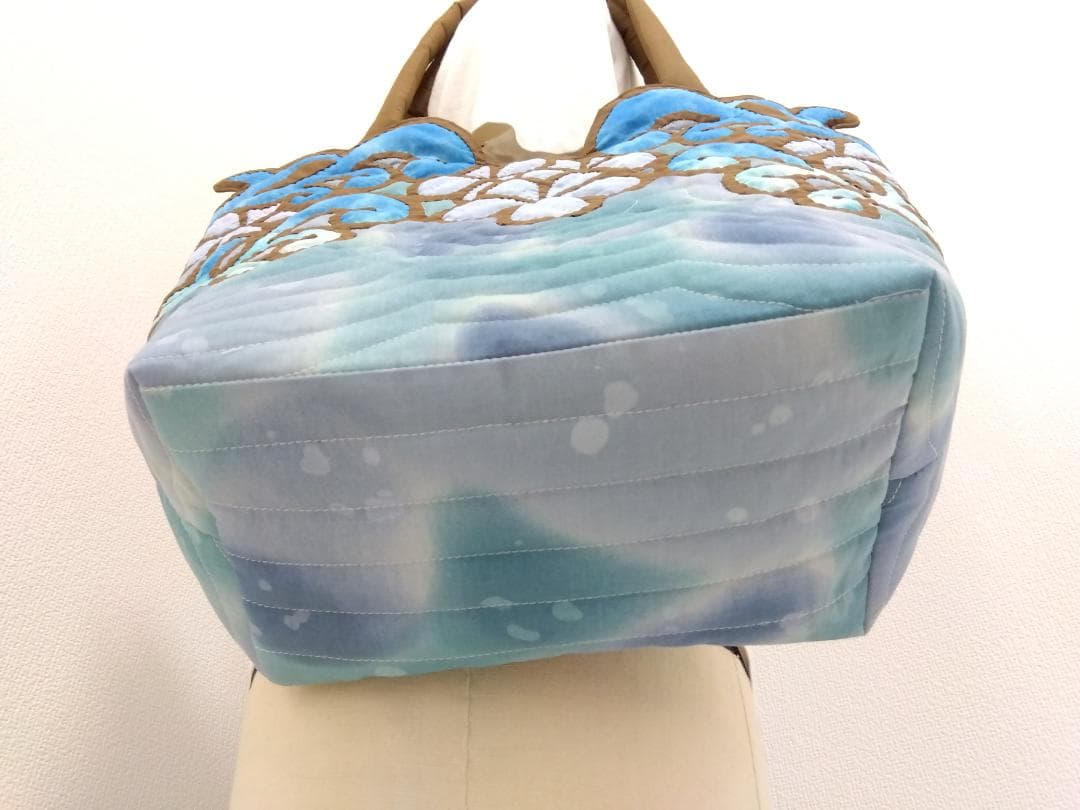 ハワイアンキルト　ハンドメイド　ナル　プルメリアトートバッグ