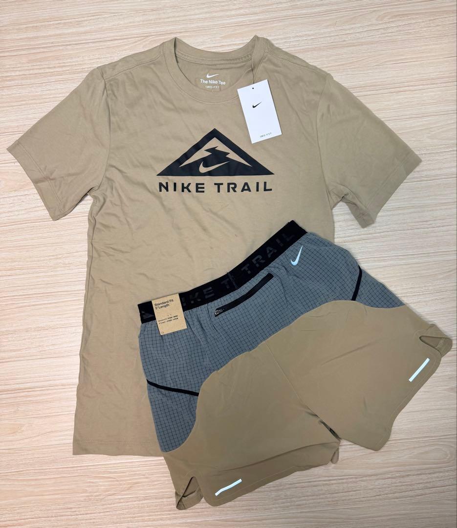 Nike Trail ベージュ Tシャツ ショートパンツ セット M