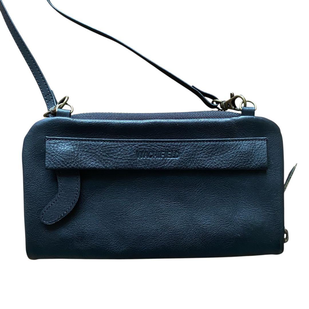 WACHIFIELDわらいねこお財布ポシェット 黒　 わちふぃーるど ダヤン