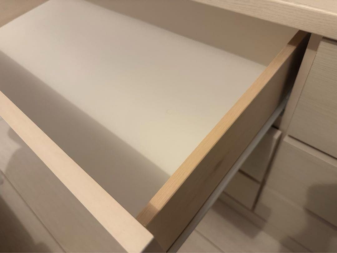 衣類収納 キャビネット ローチェスト ホワイト タンス ナチュラル 完成品