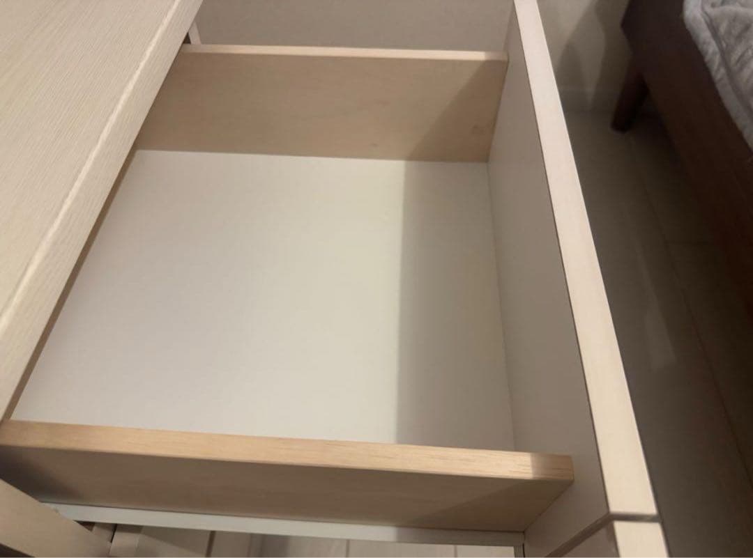 衣類収納 キャビネット ローチェスト ホワイト タンス ナチュラル 完成品