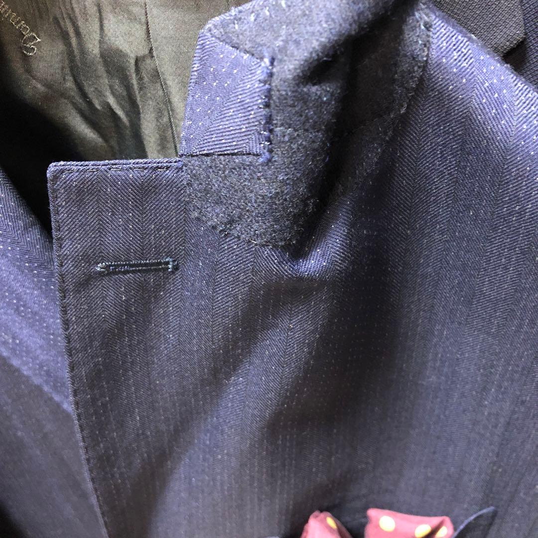 ピースガーデン　Dominique France ネイビー ビジネススーツ