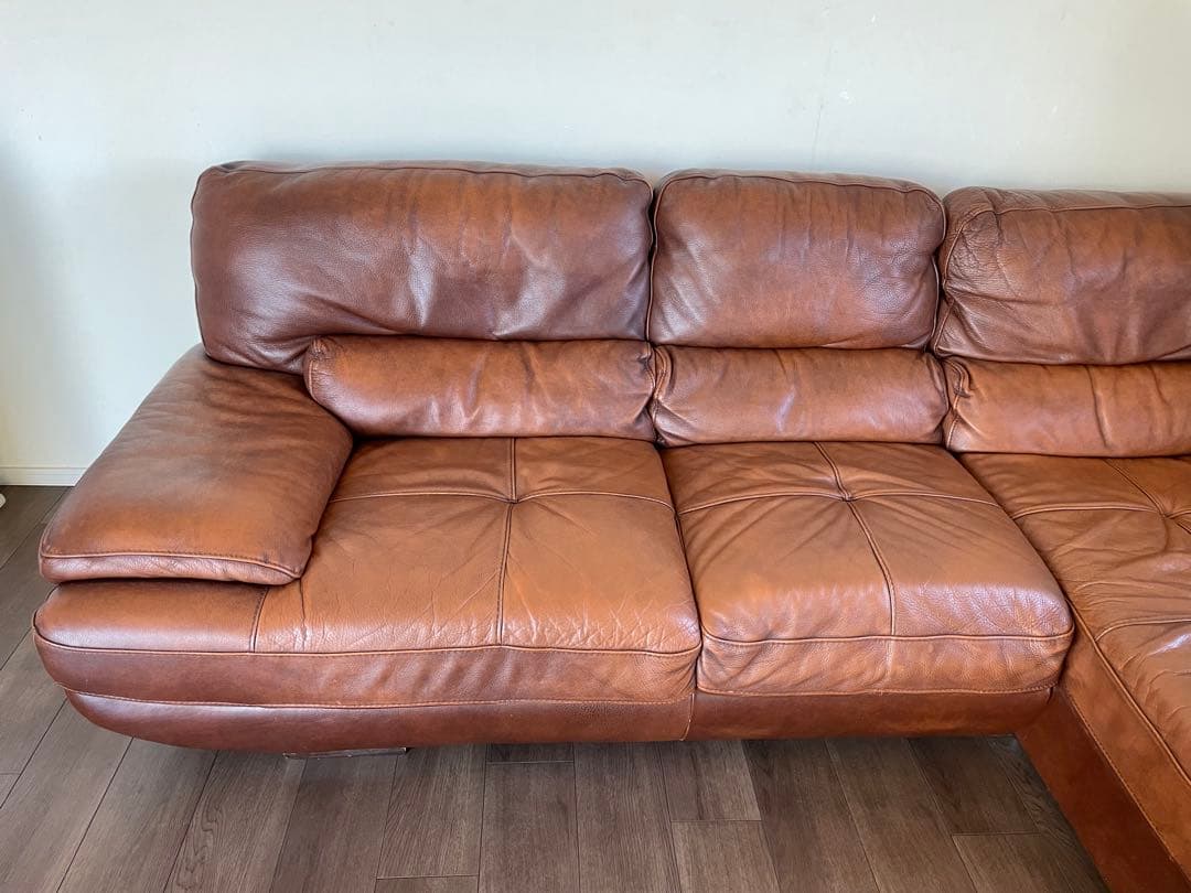 【セット販売】イタリアンレザー　カウチソファ（左側）