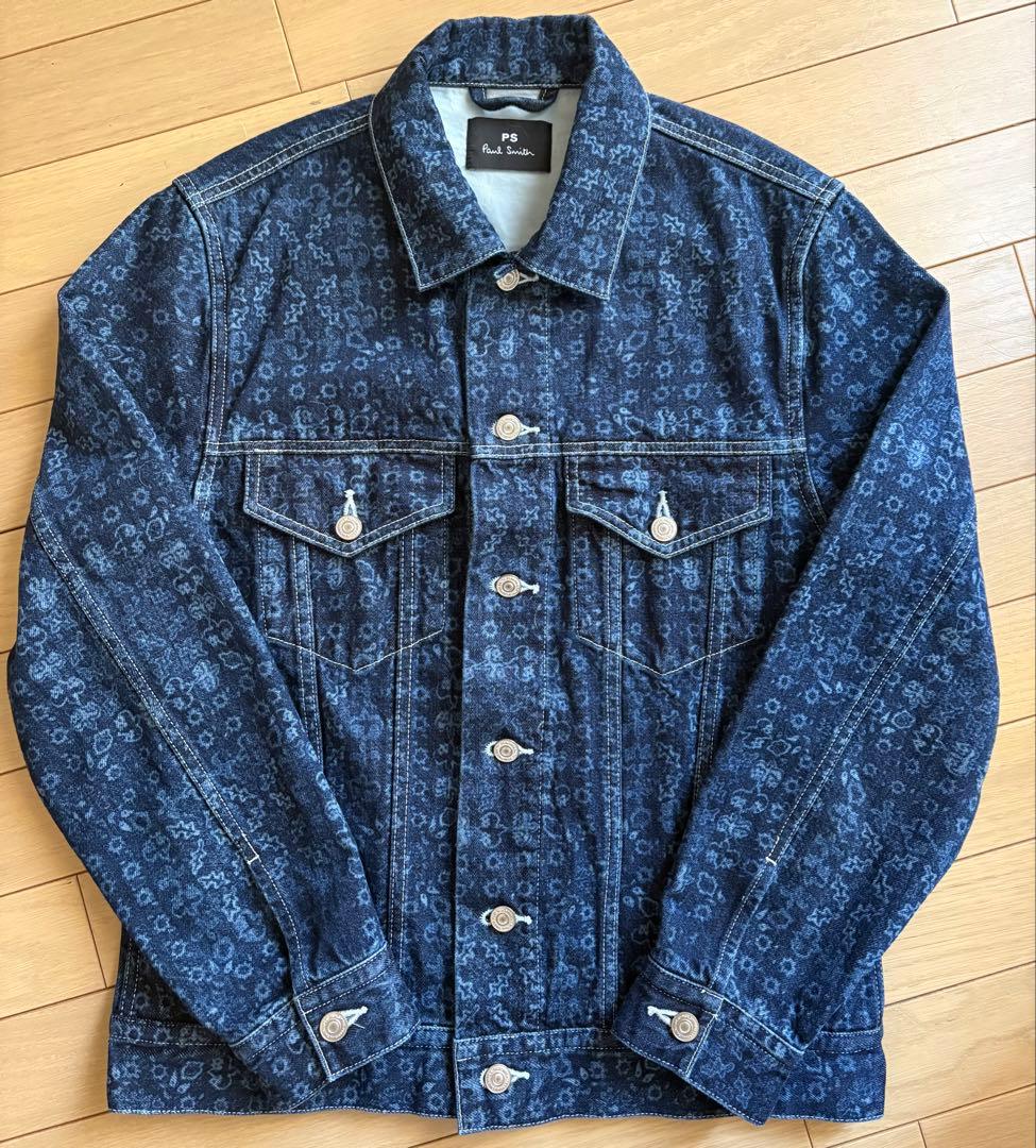[試着のみ]ポールスミスデニムジャケットLaser EtchedDyeing S