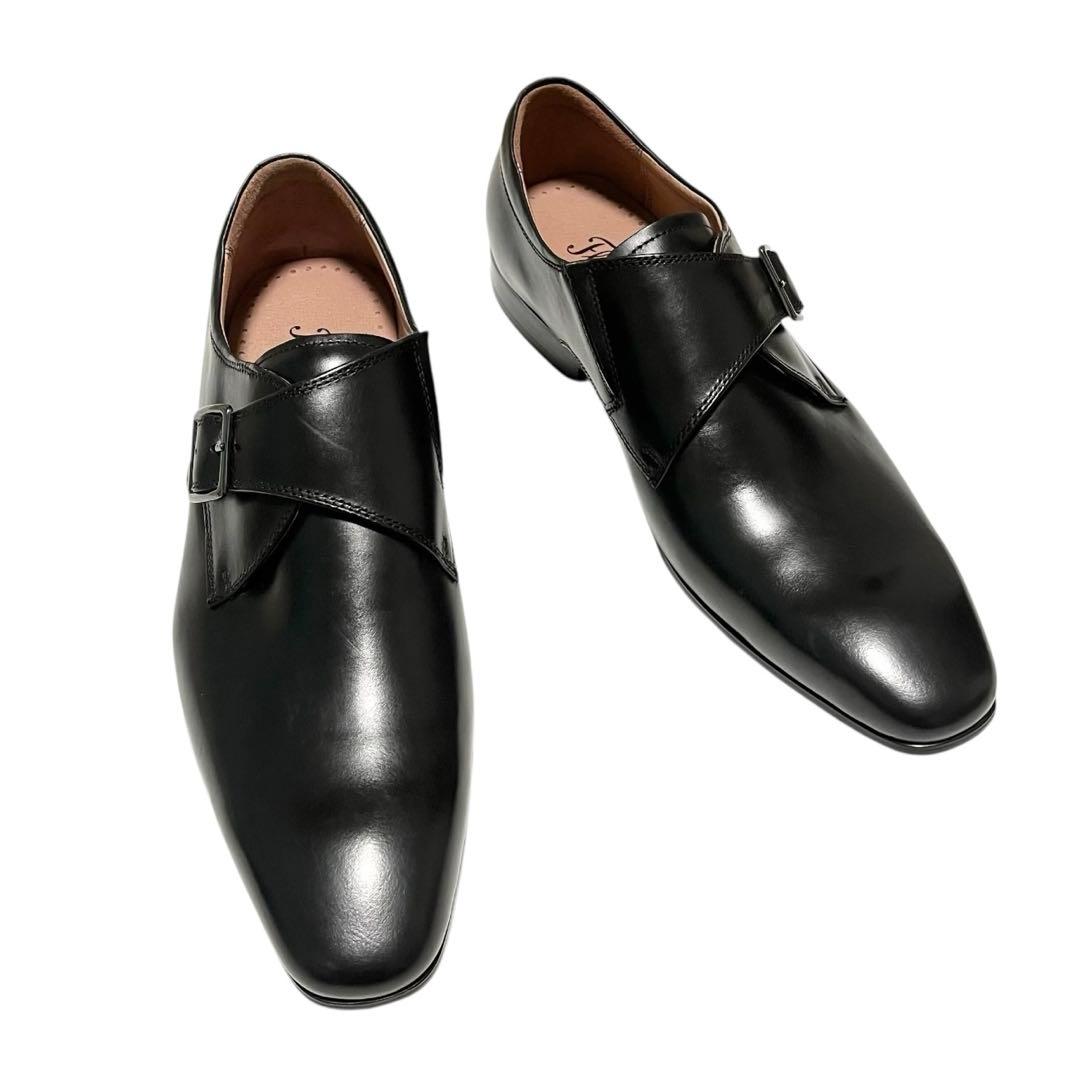 【極美品】◾️フローシャイム◾️モンクストラップ◾️本革◾️ブラック◾️ビジネスシューズ