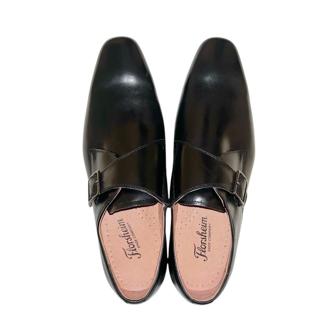 【極美品】◾️フローシャイム◾️モンクストラップ◾️本革◾️ブラック◾️ビジネスシューズ
