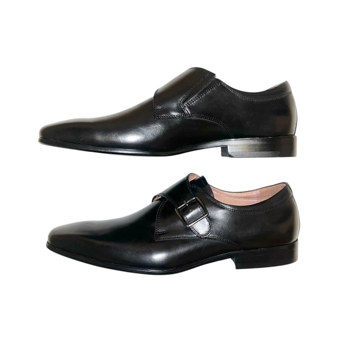 【極美品】◾️フローシャイム◾️モンクストラップ◾️本革◾️ブラック◾️ビジネスシューズ