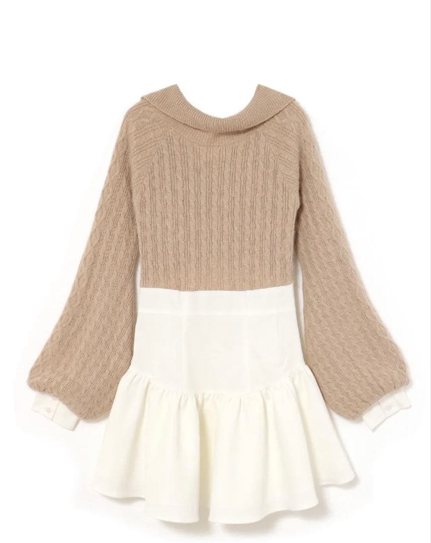 and mary Tess blouse mini dress ベージュ ♡新品