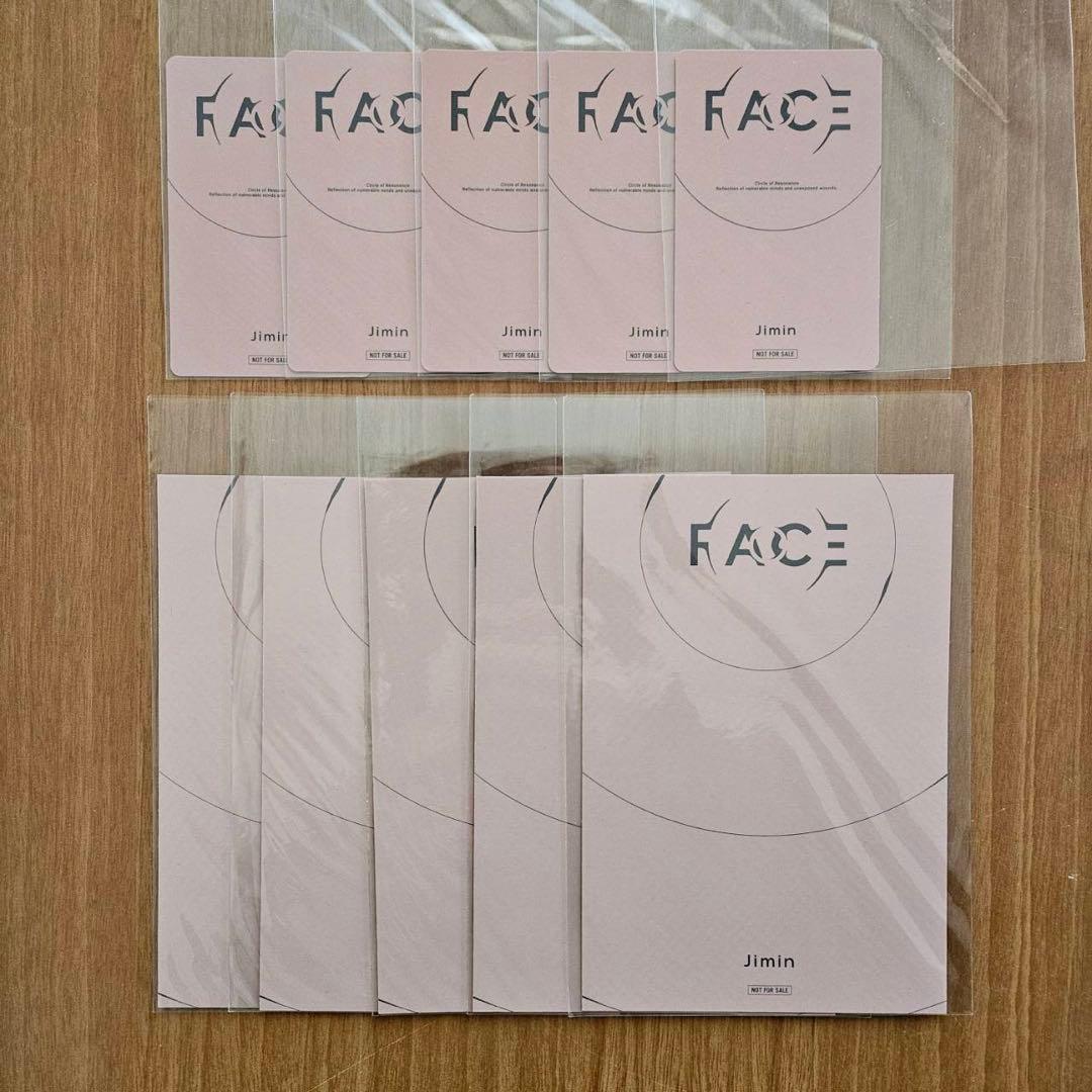 5セット ユニバ特典 ジミン FACE トレカ ポストカード