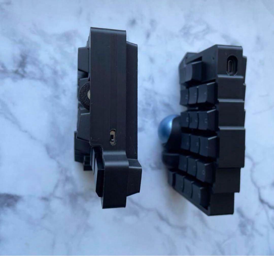 新品　無線化Keyball39 自作キーボードroBa　黒基盤