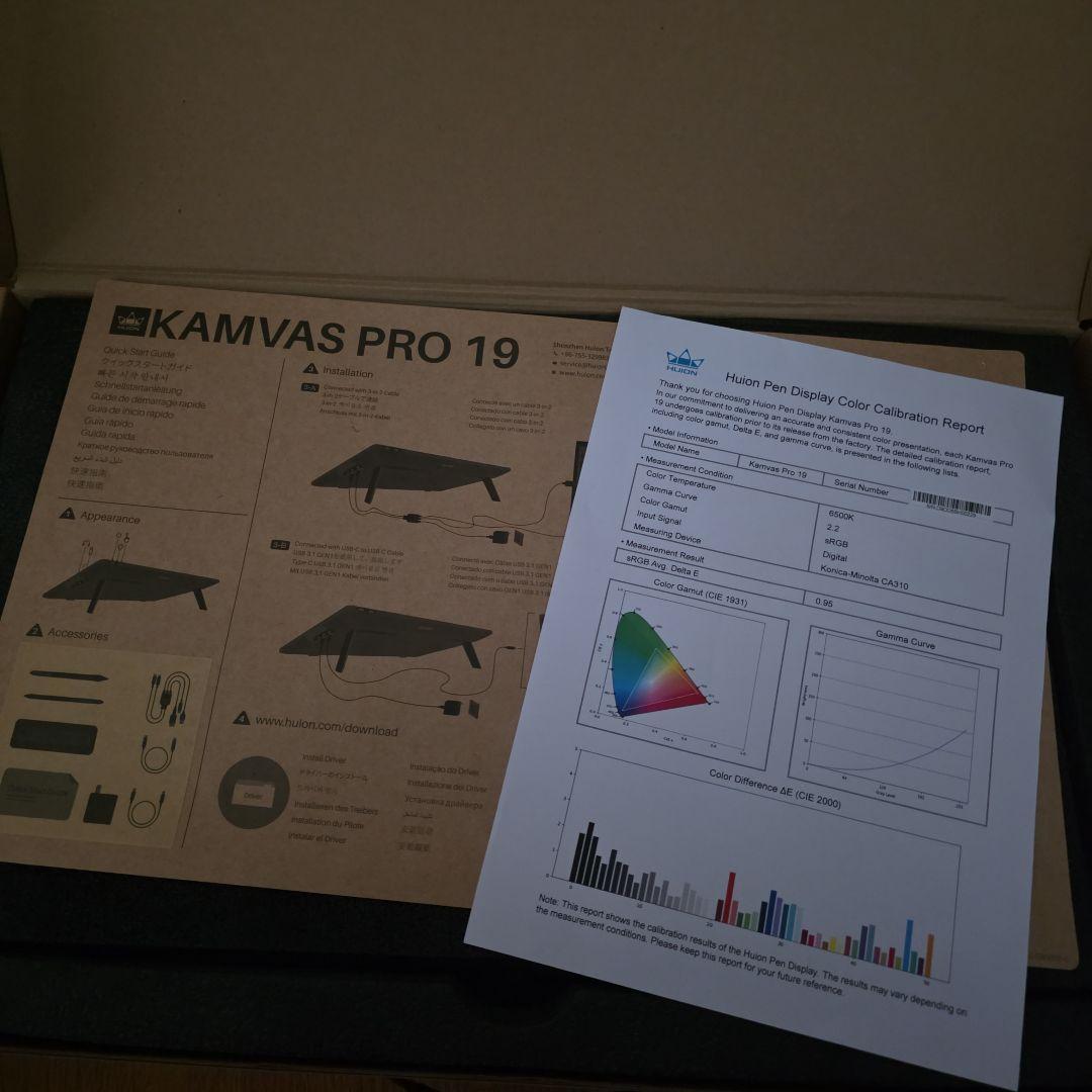 HUION Kamvas Pro 19 4K 動作確認済み