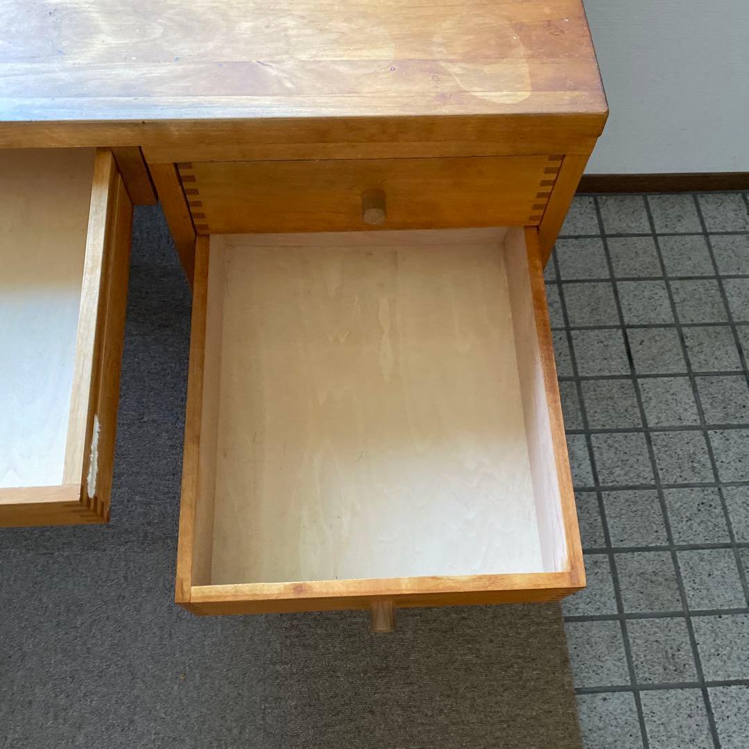 イクスス ikususu 片袖デスク アルダー材無垢 書斎デスク　机