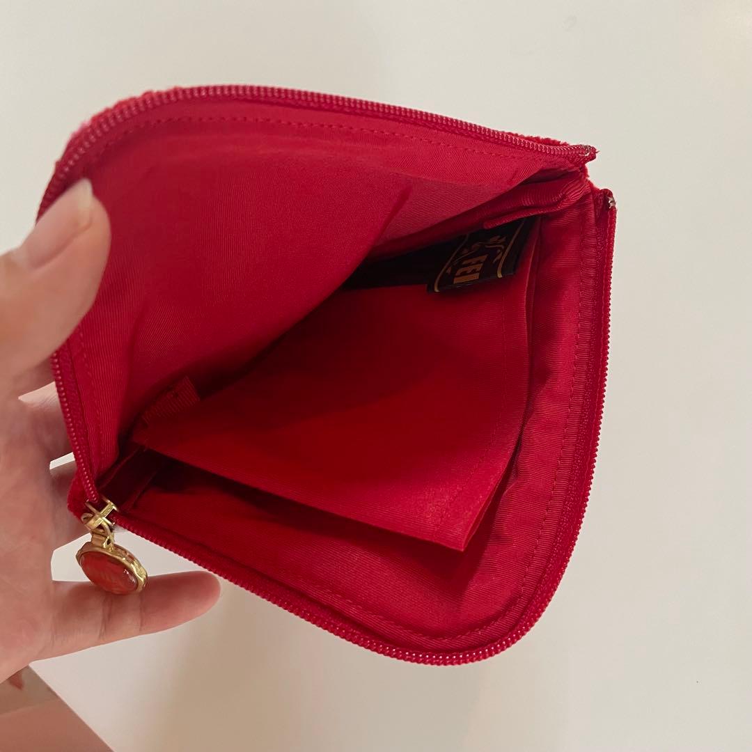 FEILER レッド ハンカチ＆ FEILER キティー ポーチ 袋付き