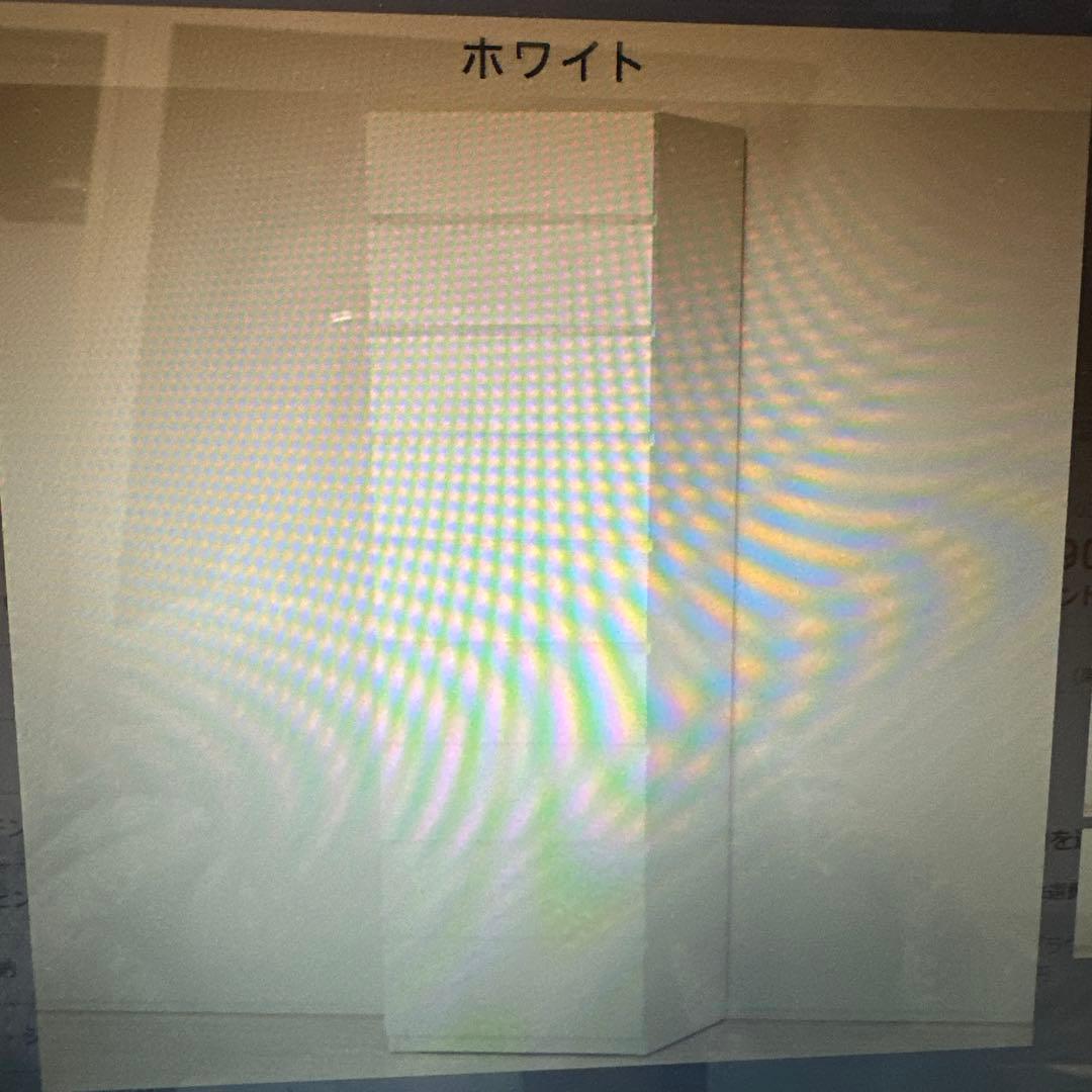 2024年購入　ニトリポルテシリーズ　タワーチェストホワイト 家具転倒防止器具付