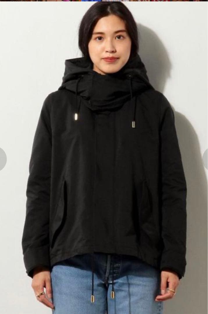 ザリラクス　フード付き モッズコート　黒　34サイズ　ユナイテッドアローズ 購入