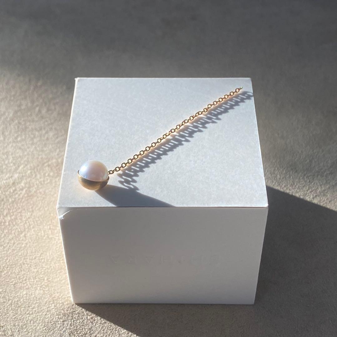 SHIHARA シハラ Half Pearl Chain Pierce 90°