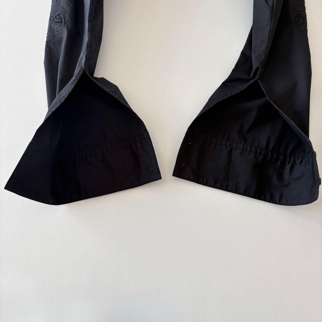 ■美品近年CLANE【定価3万】エンブロイダリーシャツワンピース刺繍マキシ丈黒