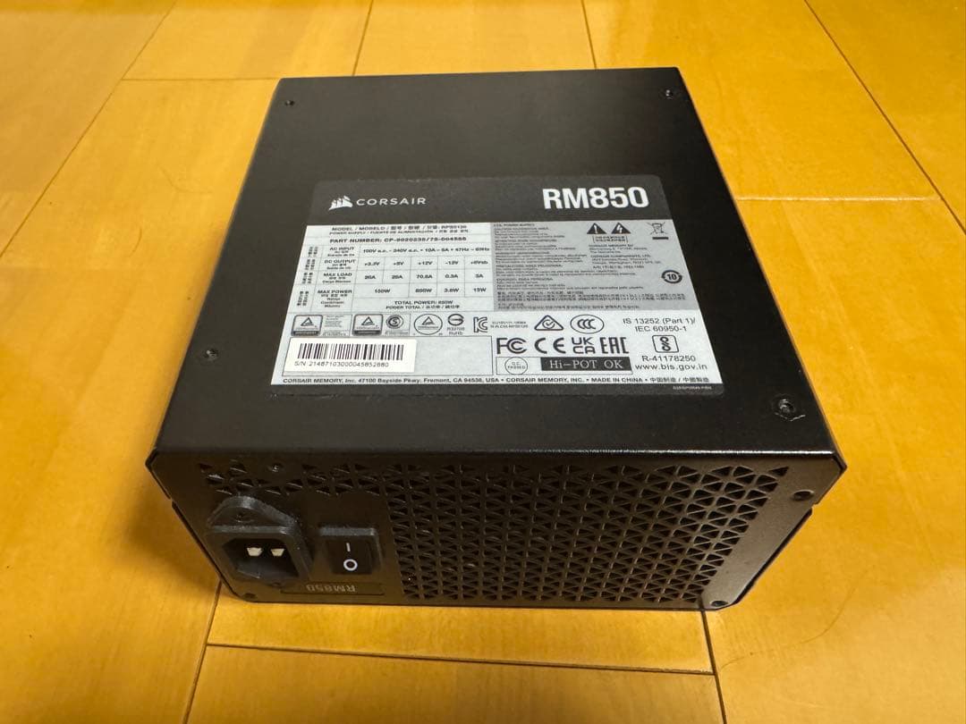 CORSAIR RM850 フルモジュラー電源