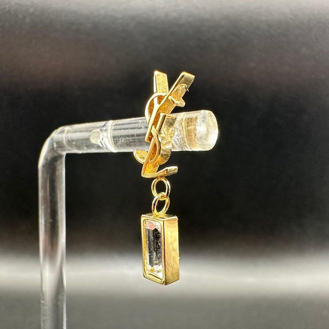 極美品✨　YSL　サンローランパリ　ピアス　ロゴ　ゴールド　1280