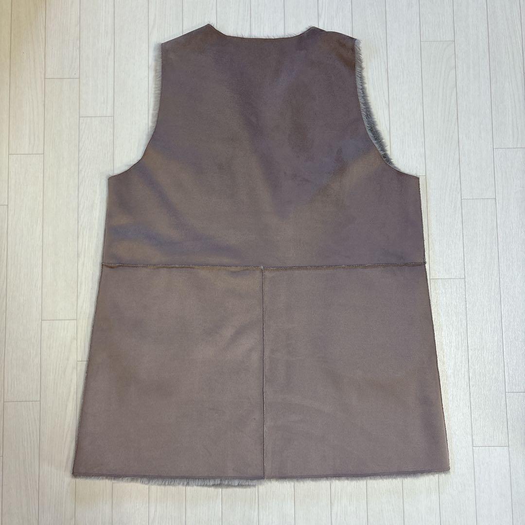 美品 レリアン リバーシブルロングジレ 13号+ 大きいサイズ 2way