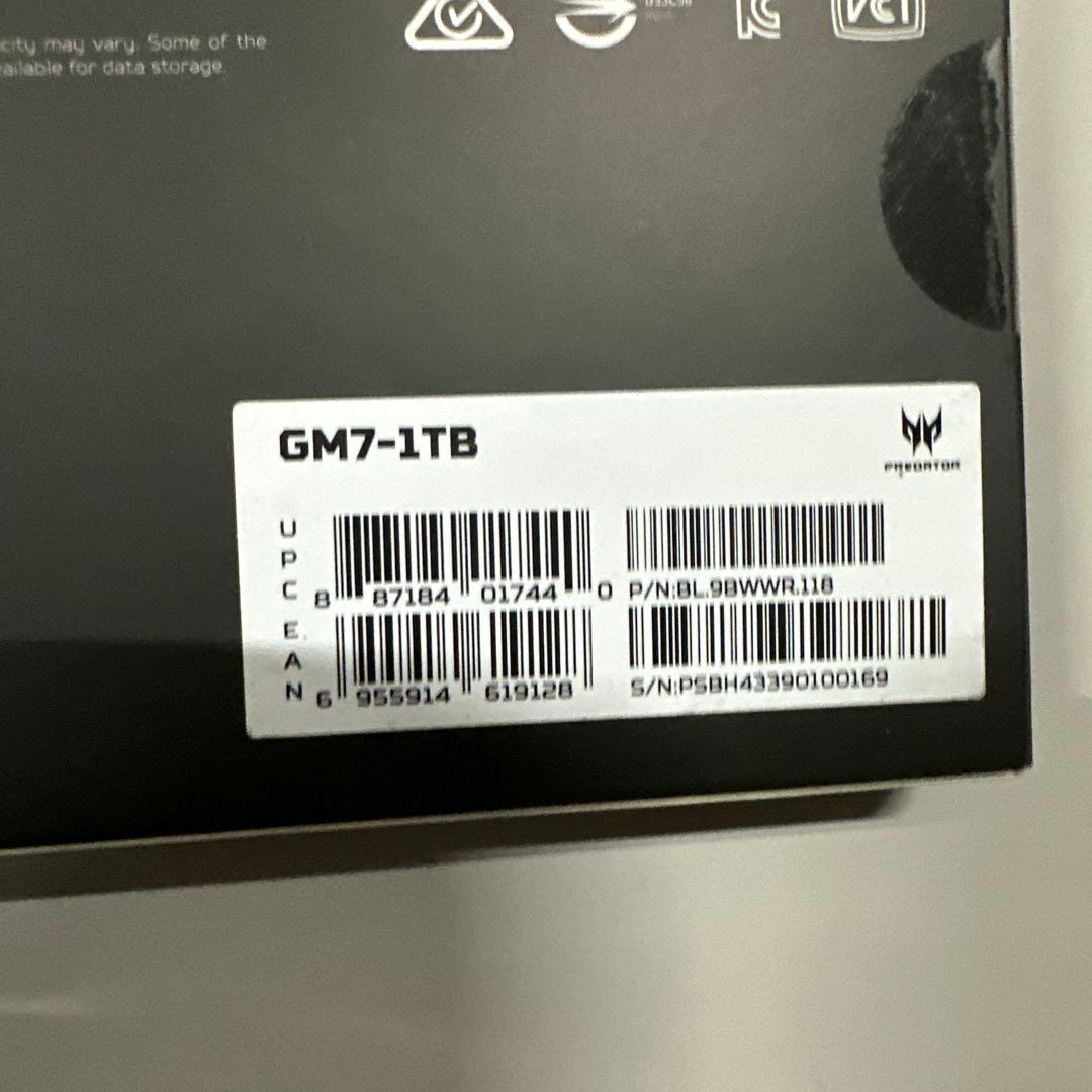 Acer (エイサー) Predator GM7-1TB NVMe1.4