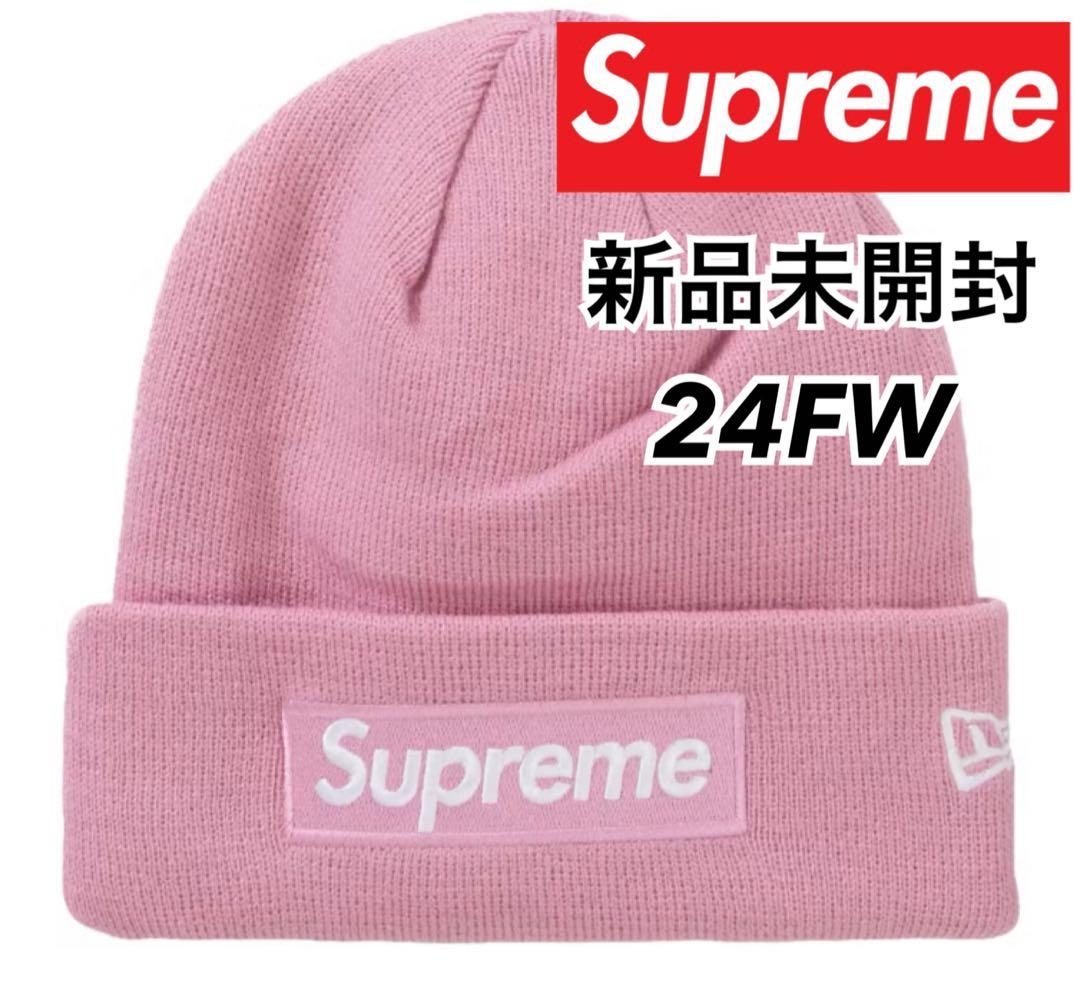 帽子 Supreme Box Logo Beanie NewERA Pink 24FW