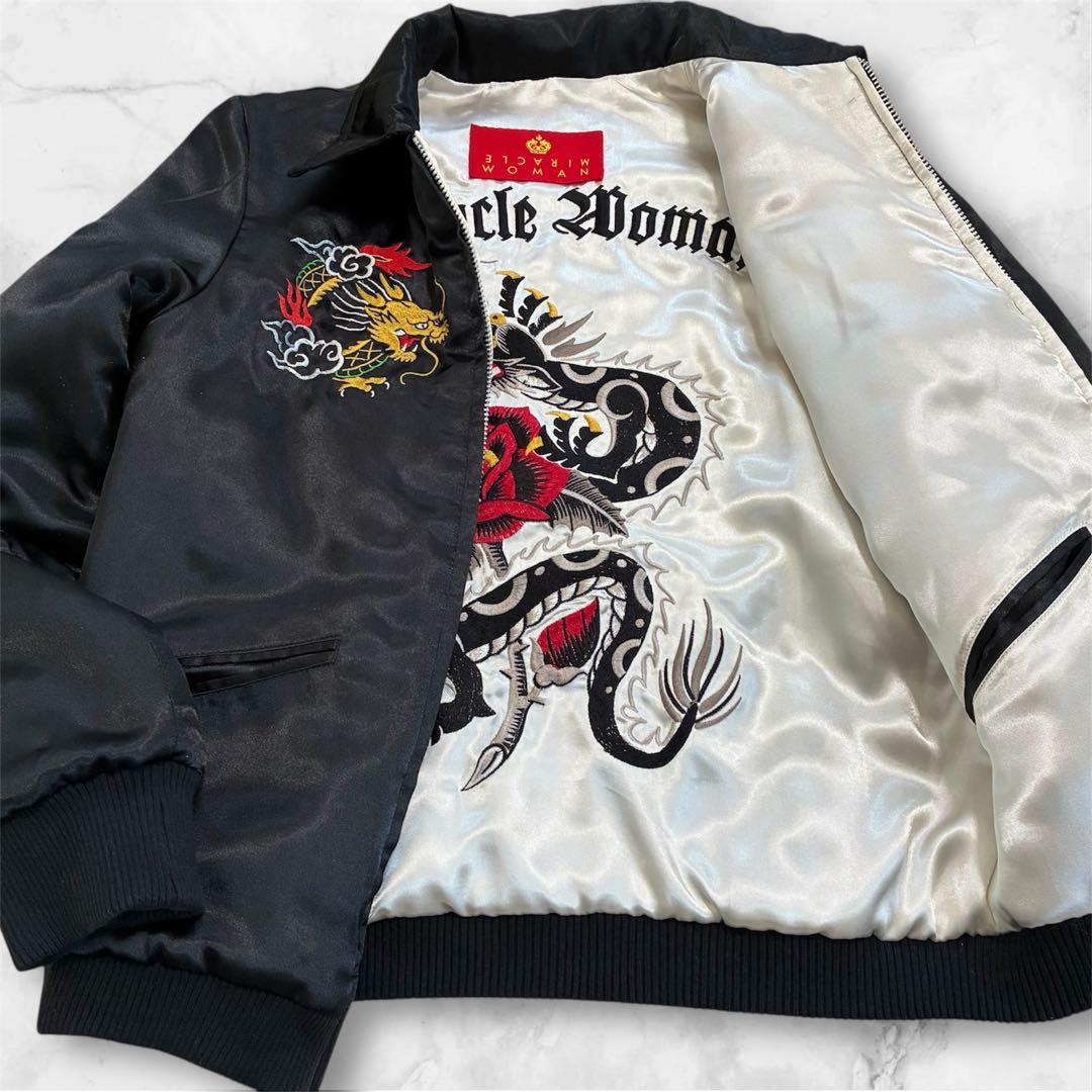 極美品✨激レア ミラクルウーマン スカジャン リバーシブル 東洋 ピンクドラゴン
