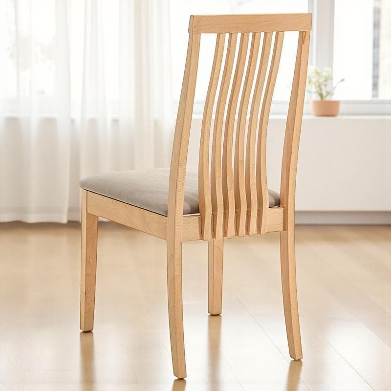 【新品】2脚セット　天然木ダイニングチェア　北欧風　ビーチ材　アウトレット