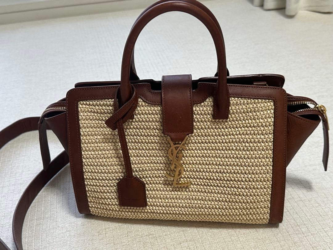 サンローラン SAINT LAURENT カバス CABAS ラフィア