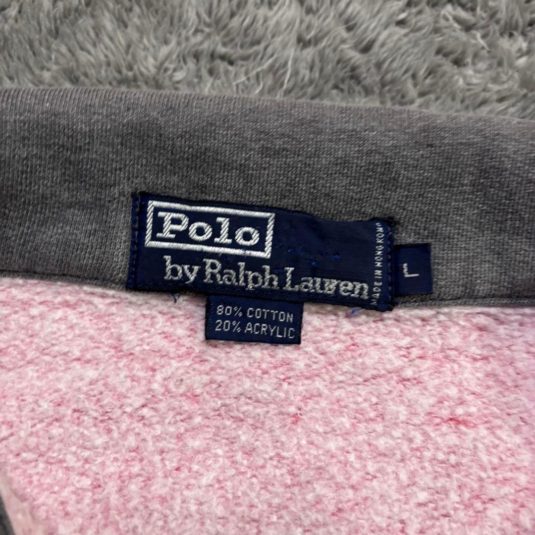 美品【90s】 Polo by Ralph Lauren ハーフジップ ボーダー