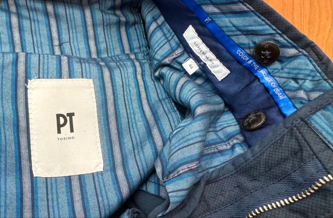 PT TORINO パンツ 46 ダークネイビー 新品 未裾上げ