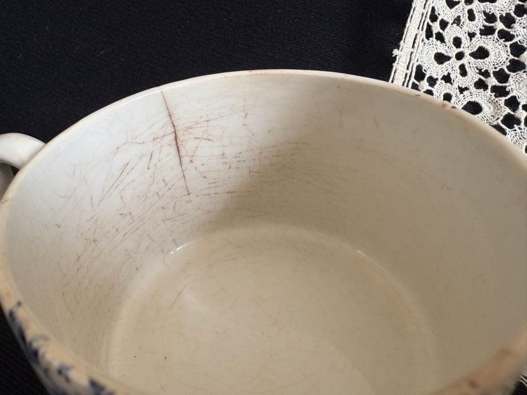 フランスアンティーク ショコラカップ サルグミンヌ ジアン クレイユモントロー