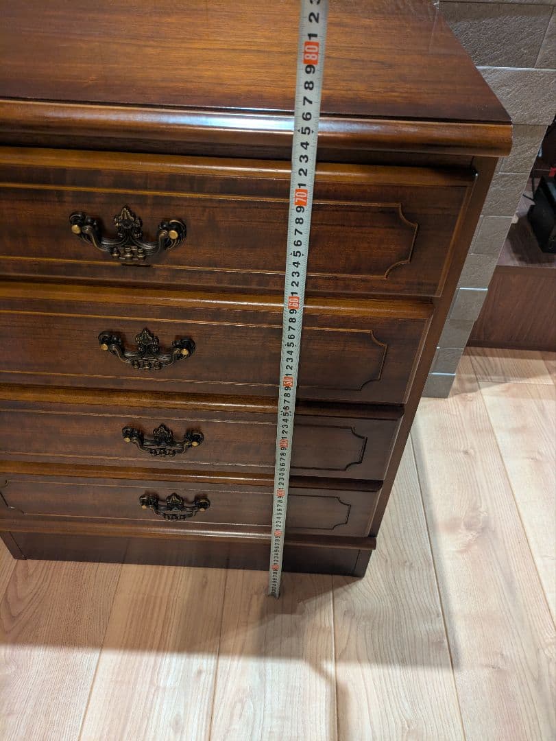 【カリモク】4段チェスト 木製 タンス 箪笥 クラシック アンティーク調